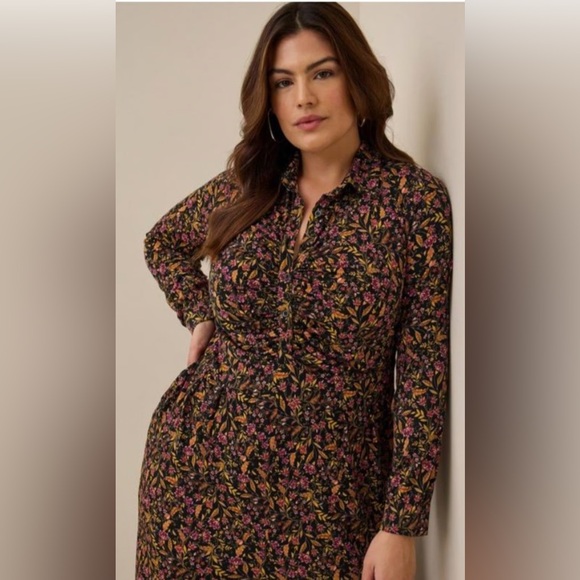 NWOT Torrid Wide Leg Multicolor Floral Jumpsuit - Picture 2 of 9